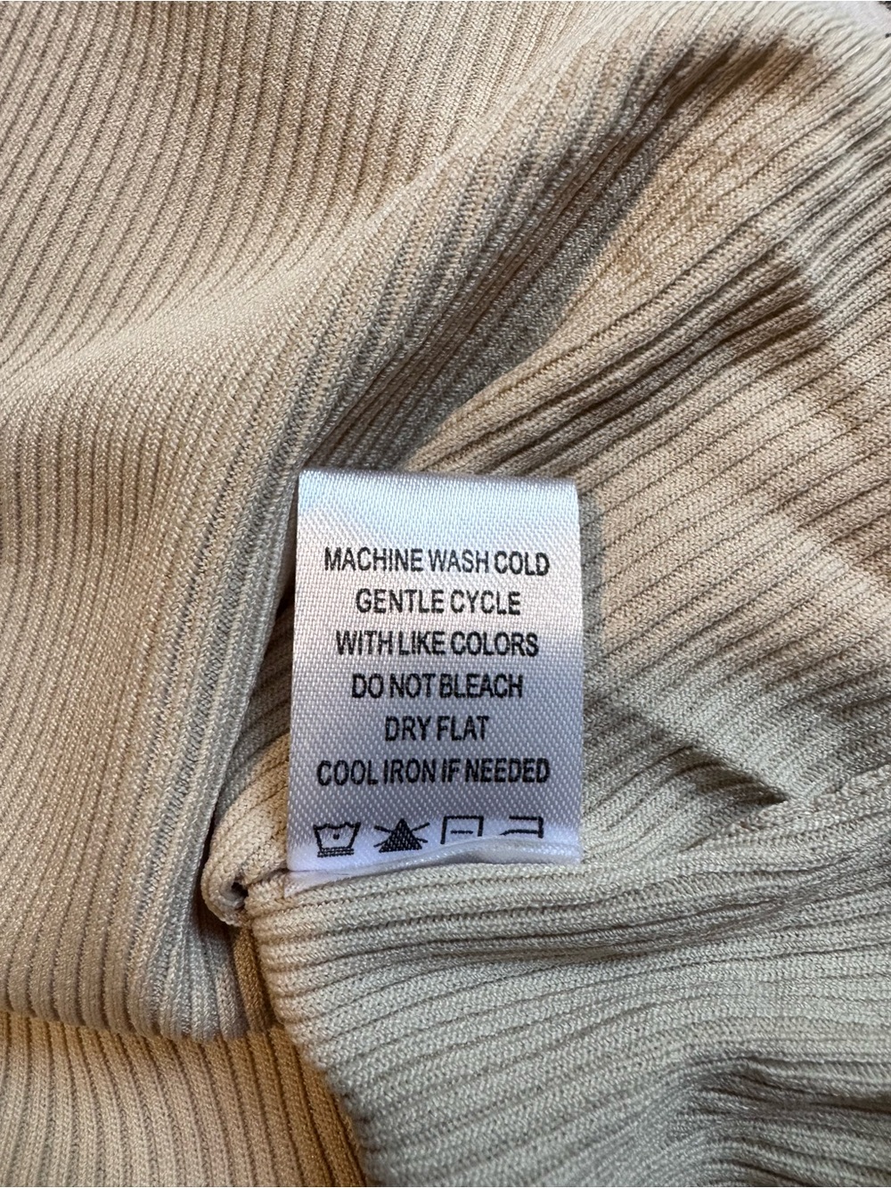 Square-Neck Ribbed Tank Top - Cream - Picture 9 of 9